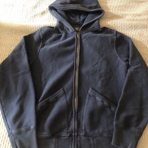 RRL RALPH LAUREN NAVY ZIP HOODIE MEDIUM